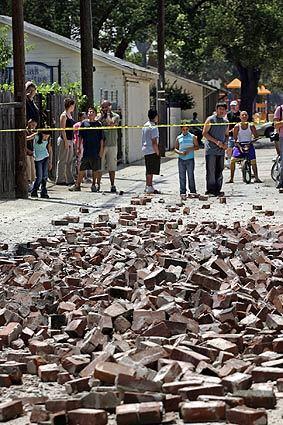 Chino Hills earthquake - Bricks from Pomona building