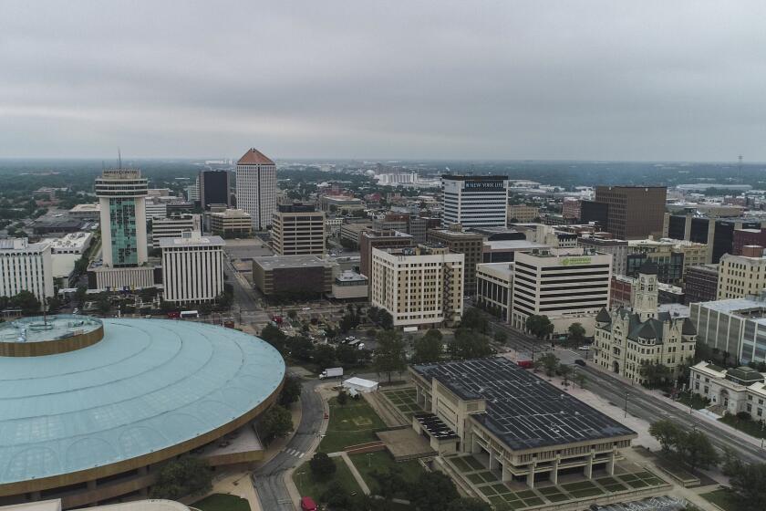 WICHITA, KANSAS, SUNDAY, JUNE 9, 2019 - Downtown Wichita. (Robert Gauthier/Los Angeles Times)