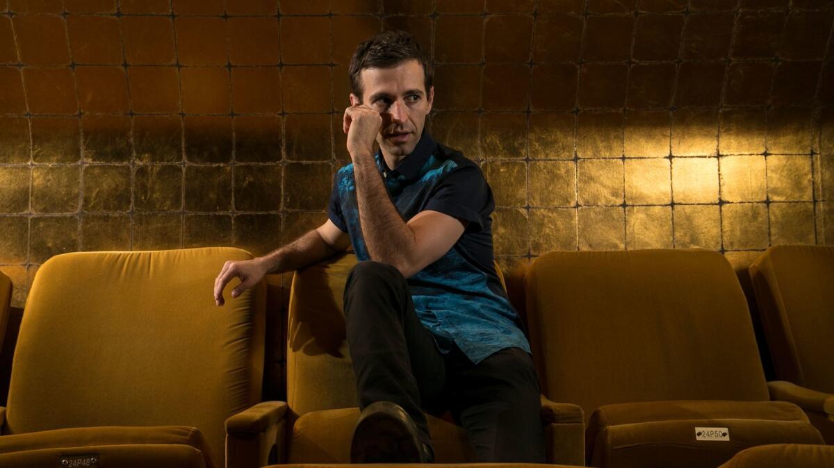 Anthony Roth Costanzo, who sings the title role of L.A. Opera's production of Philip Glass' "Akhnaten," inside the Dorothy Chandler Pavilion.