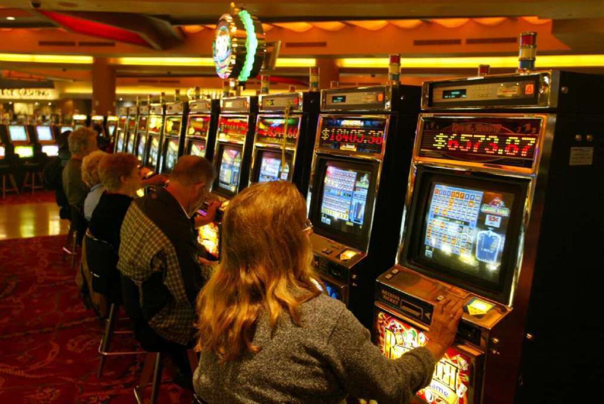 Gamblers at Morongo Casino, Resort & Spa in Cabazon, near Palm Springs.