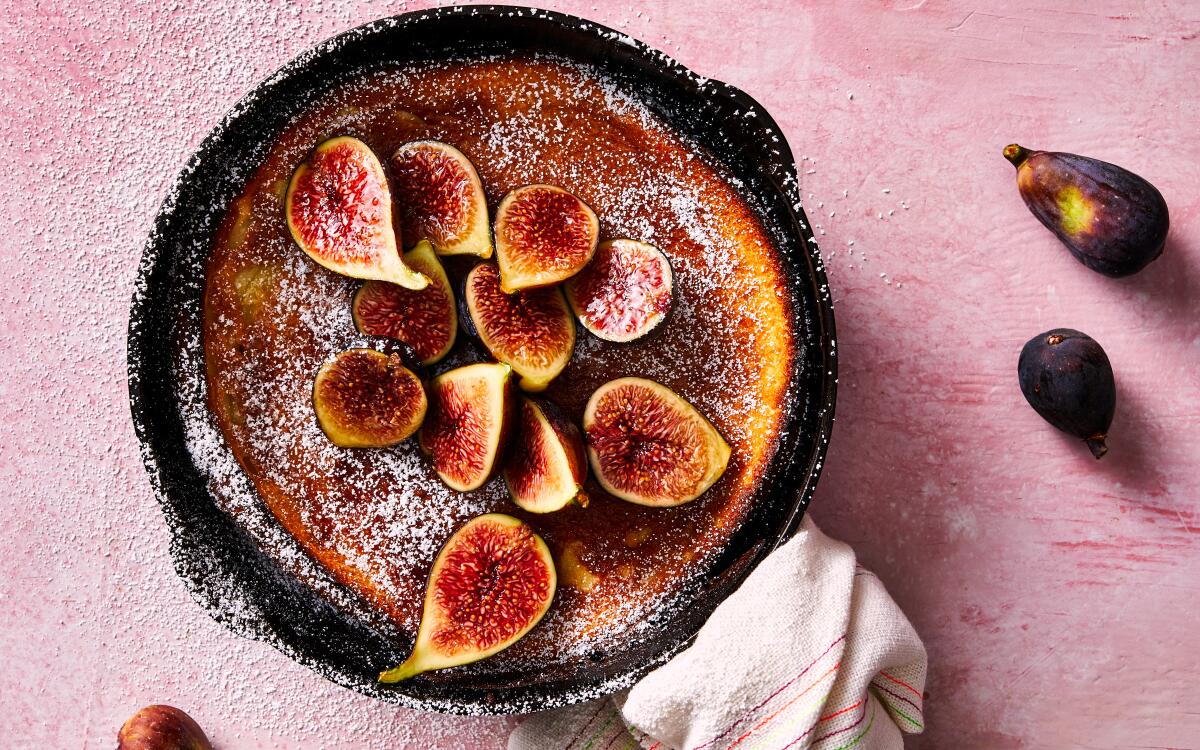 Fig Dutch baby (skillet pancake).