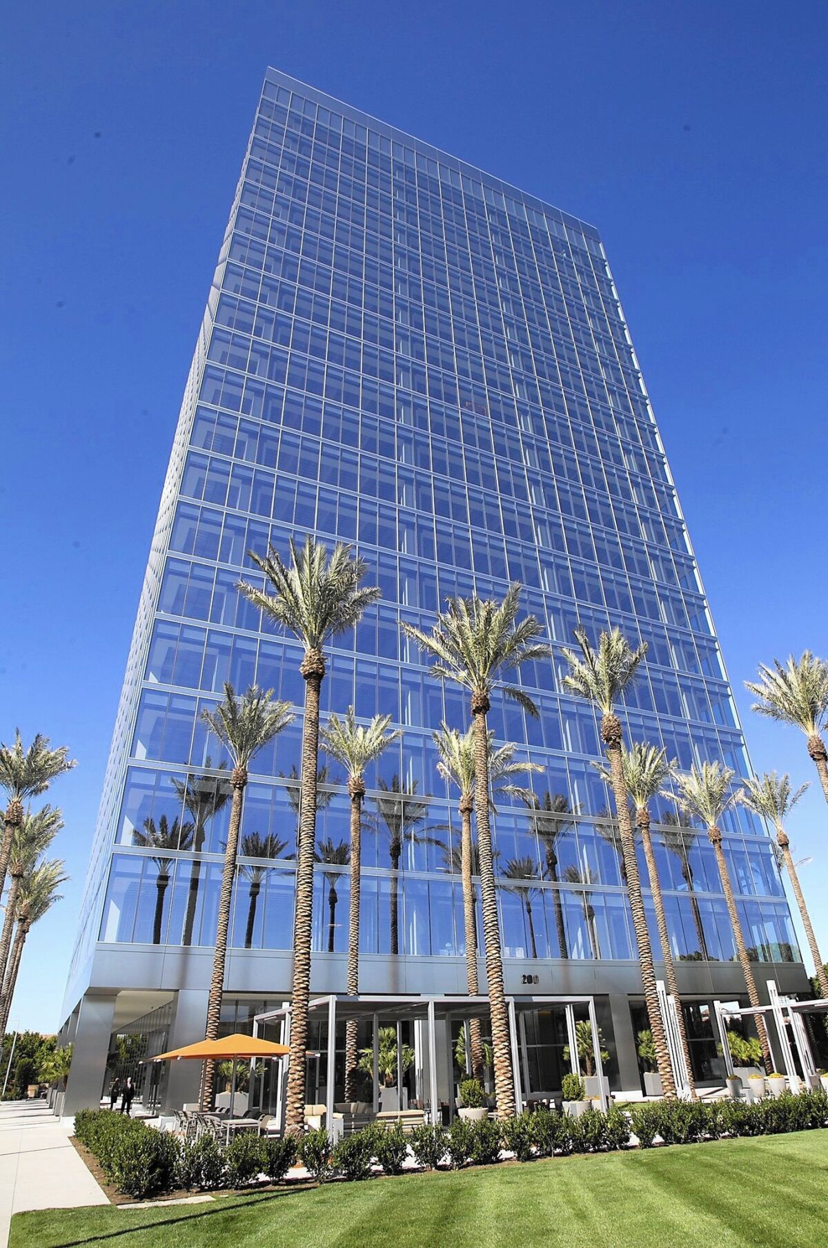 The new 21-story 200 Spectrum Center building was recently completed. The building is the tallest office building in Orange County.
