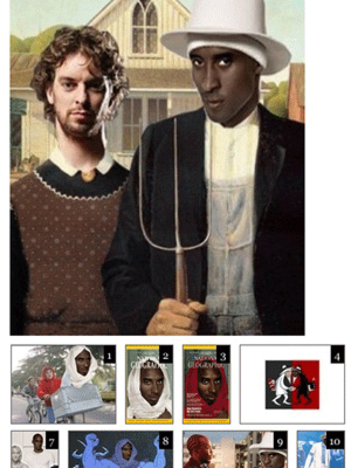 Kobe Bryant photo parody contest on the website deadspin.com