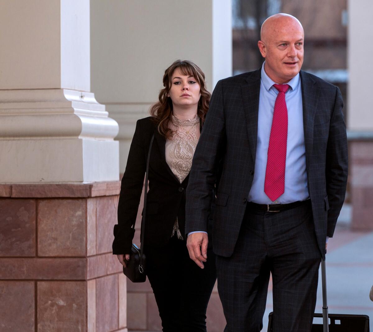 Hannah Gutierrez with attorney Jason Bowles