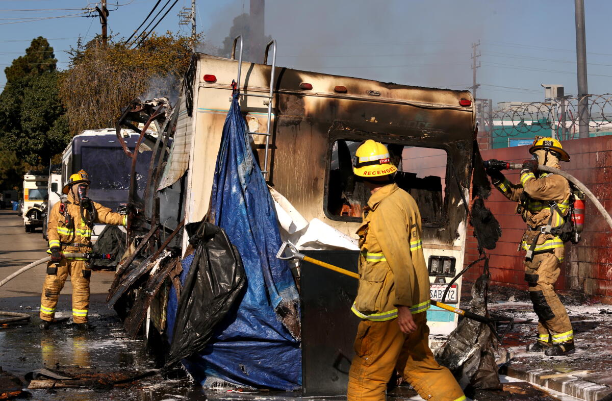 Homeless Fire The Times podcast: The RV homeless encampments of L.A. - Los Angeles Times