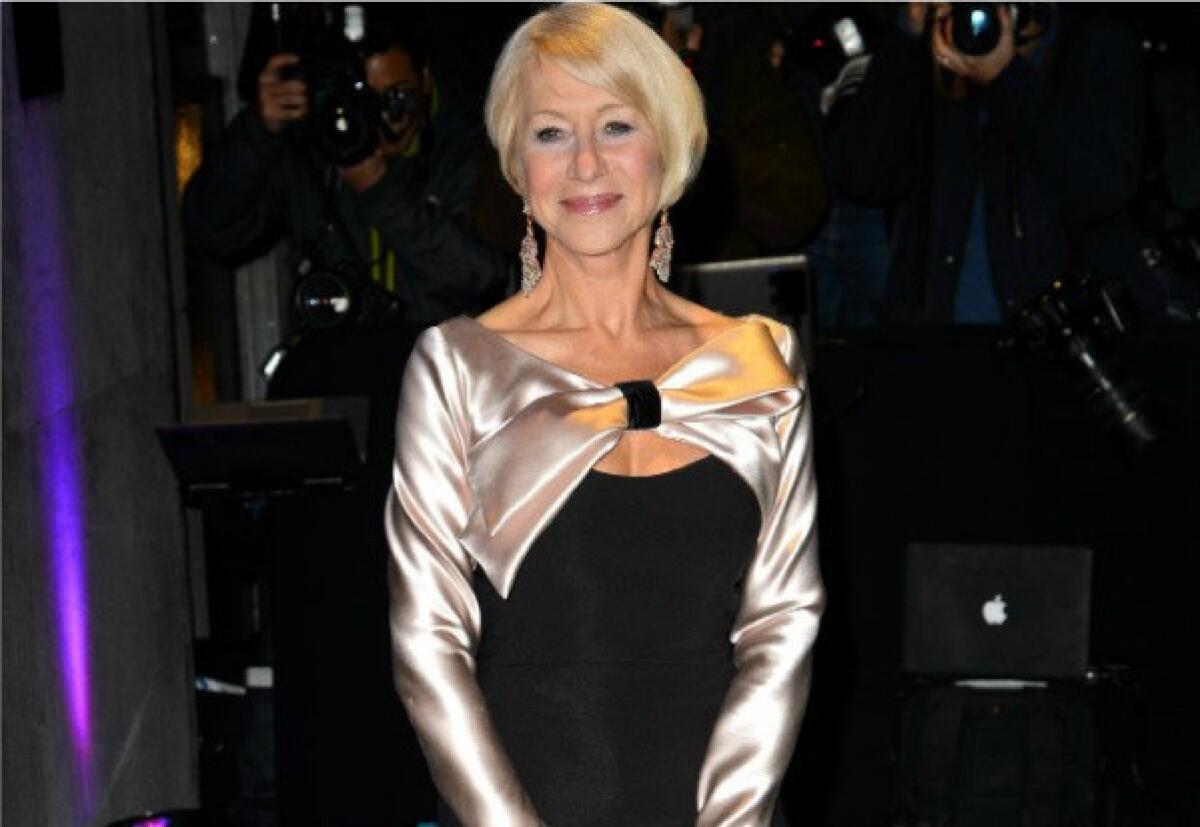 Helen Mirren attends the Evening Standard Theatre Awards at the Savoy Hotel in London.