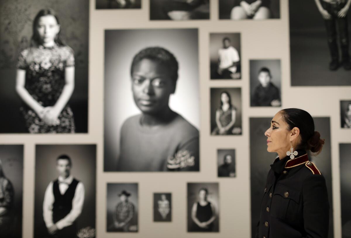 Shirin Neshat at the Broad museum.