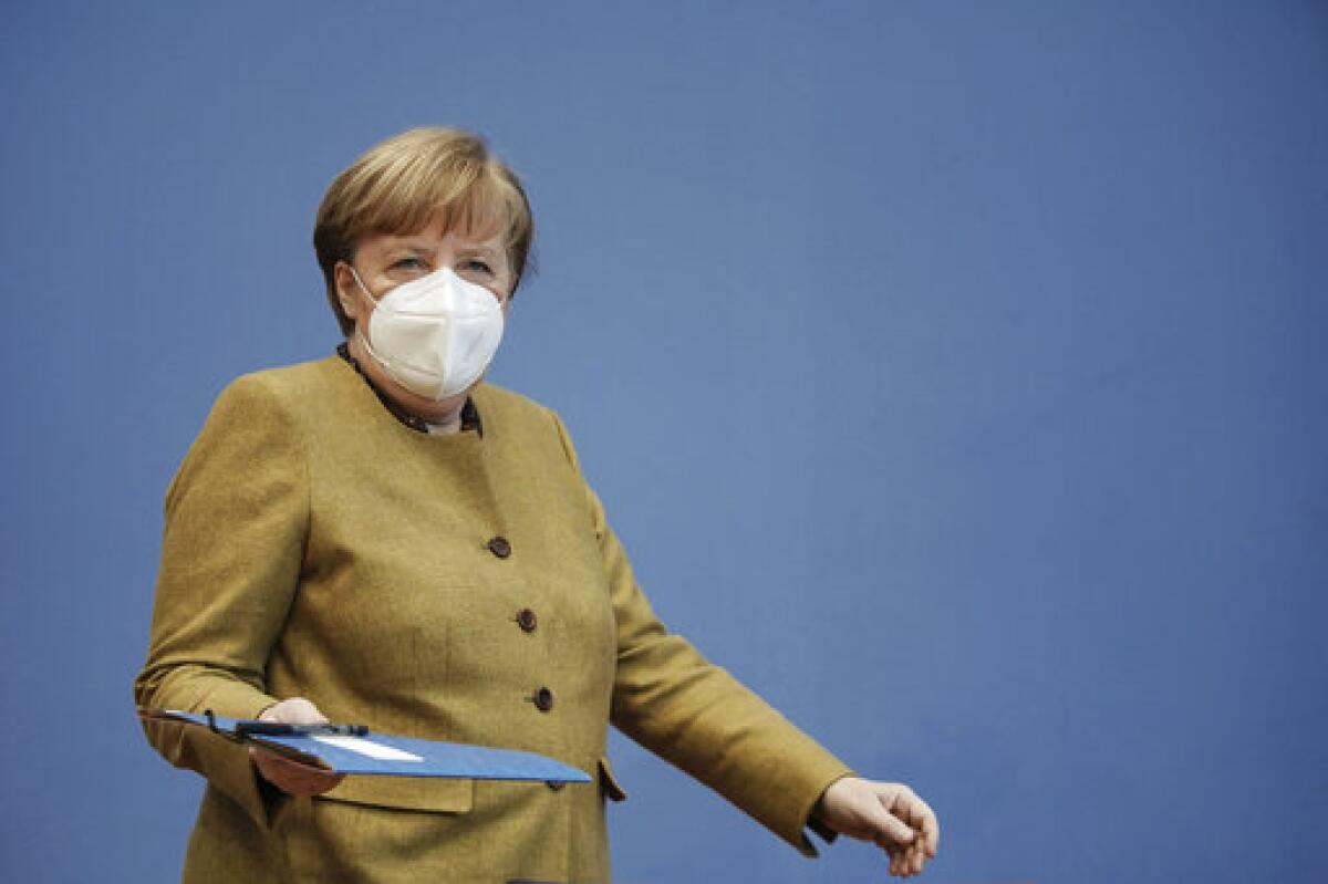 La canciller alemana Angela Merkel en Berlín.