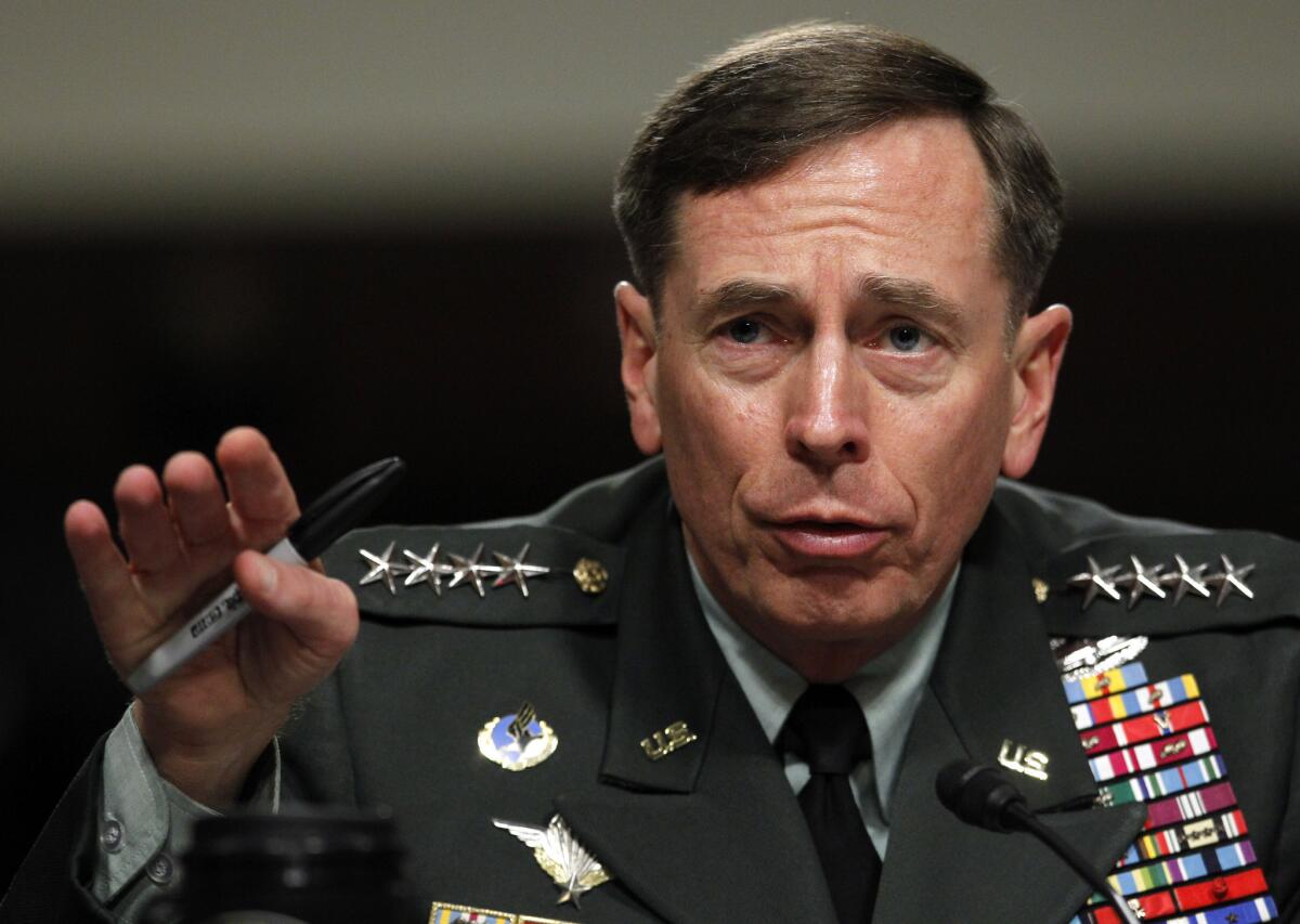 Gen. David Petraeus testifies before the Senate Armed Services Committee on June 29, 2012.
