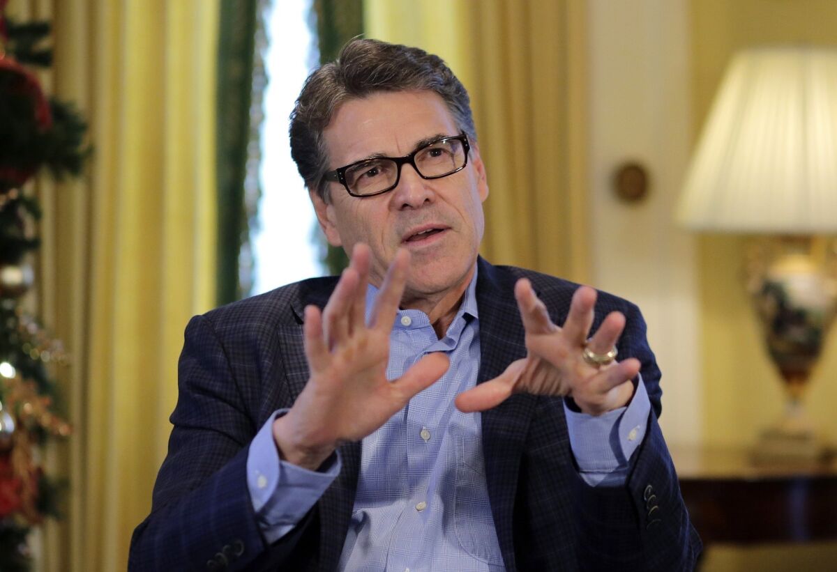 It's hard for Texas Gov. Rick Perry to conjure a miracle out of crashing oil prices.
