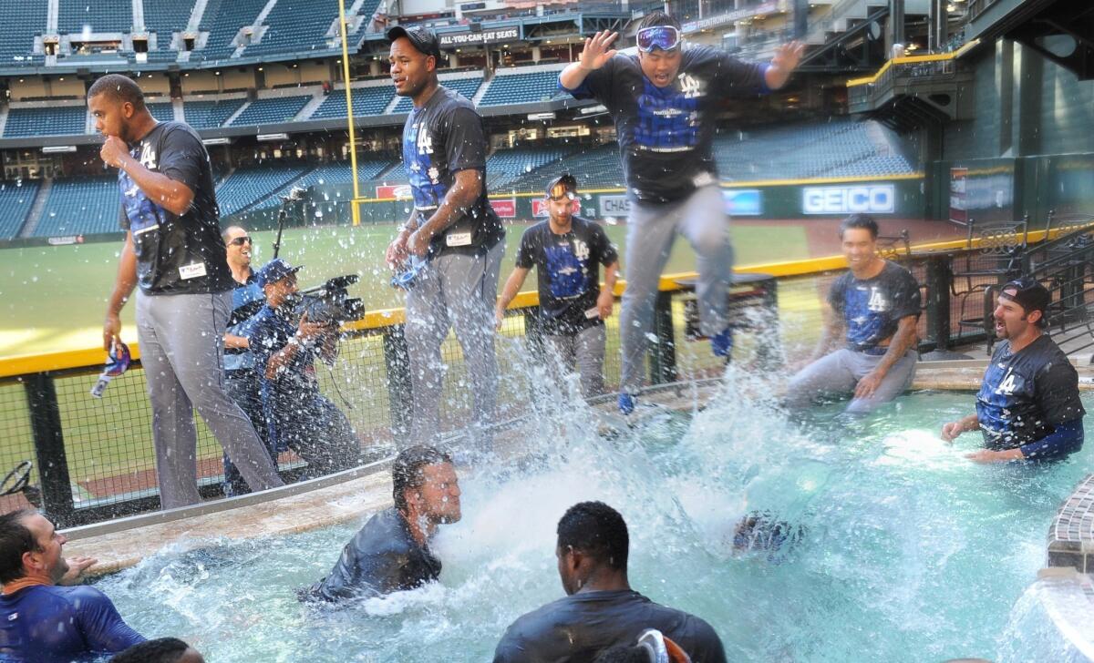 The Dodgers' celebration in the Diamondbacks' pool is just one of the incidents that didn't sit well with some in the Arizona organization.