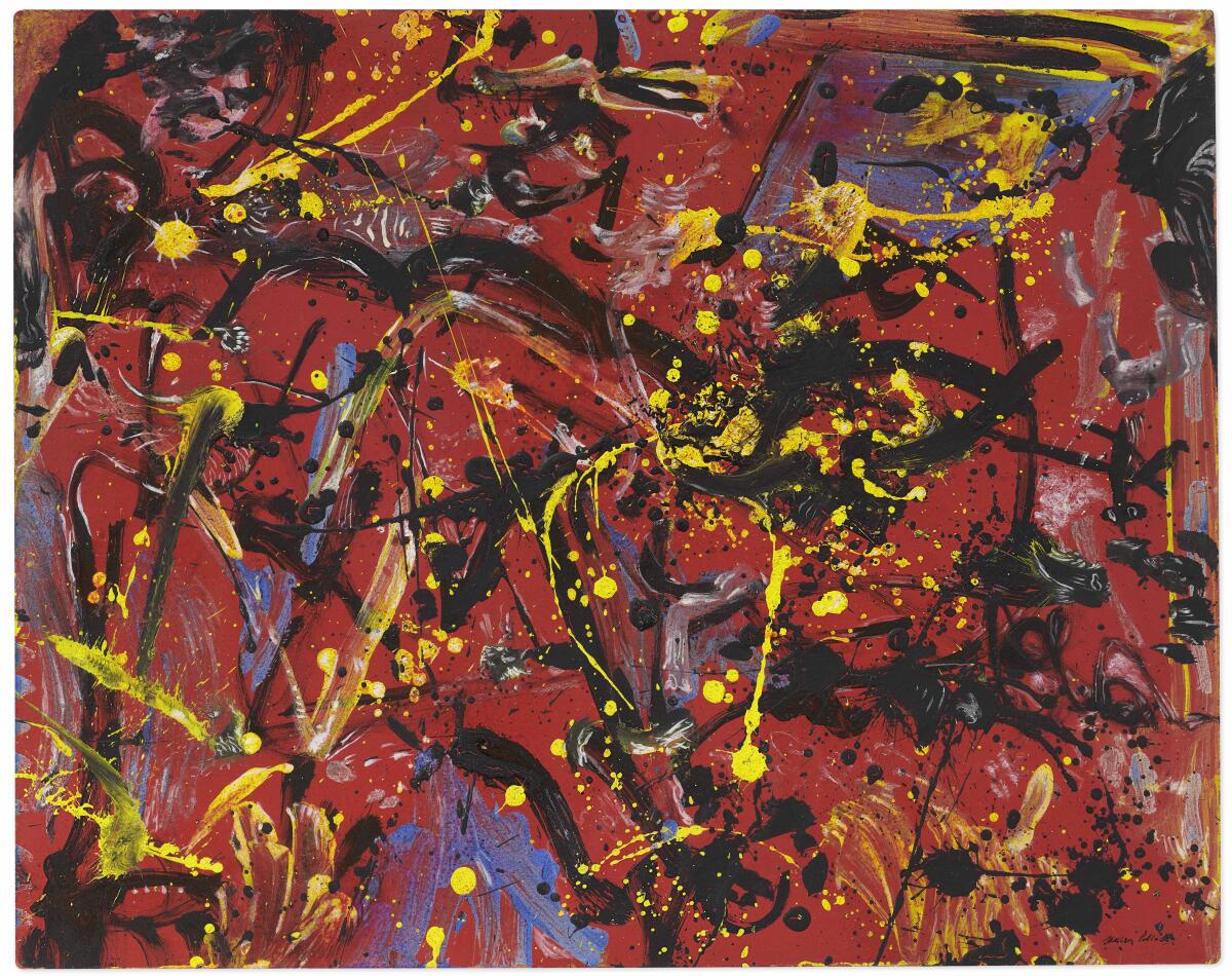 Jackson Pollock's "Red Composition (Painting 1946)," oil on masonite