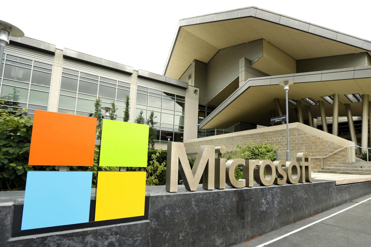 En esta imagen del 3 de julio de 2014 se ve el logo de Microsoft Corp. 