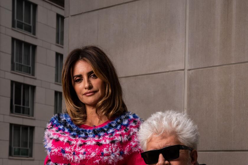 Penelope Cruz and director Pedro Almodovar pose for a portrait at the Whitby Hotel in New York.