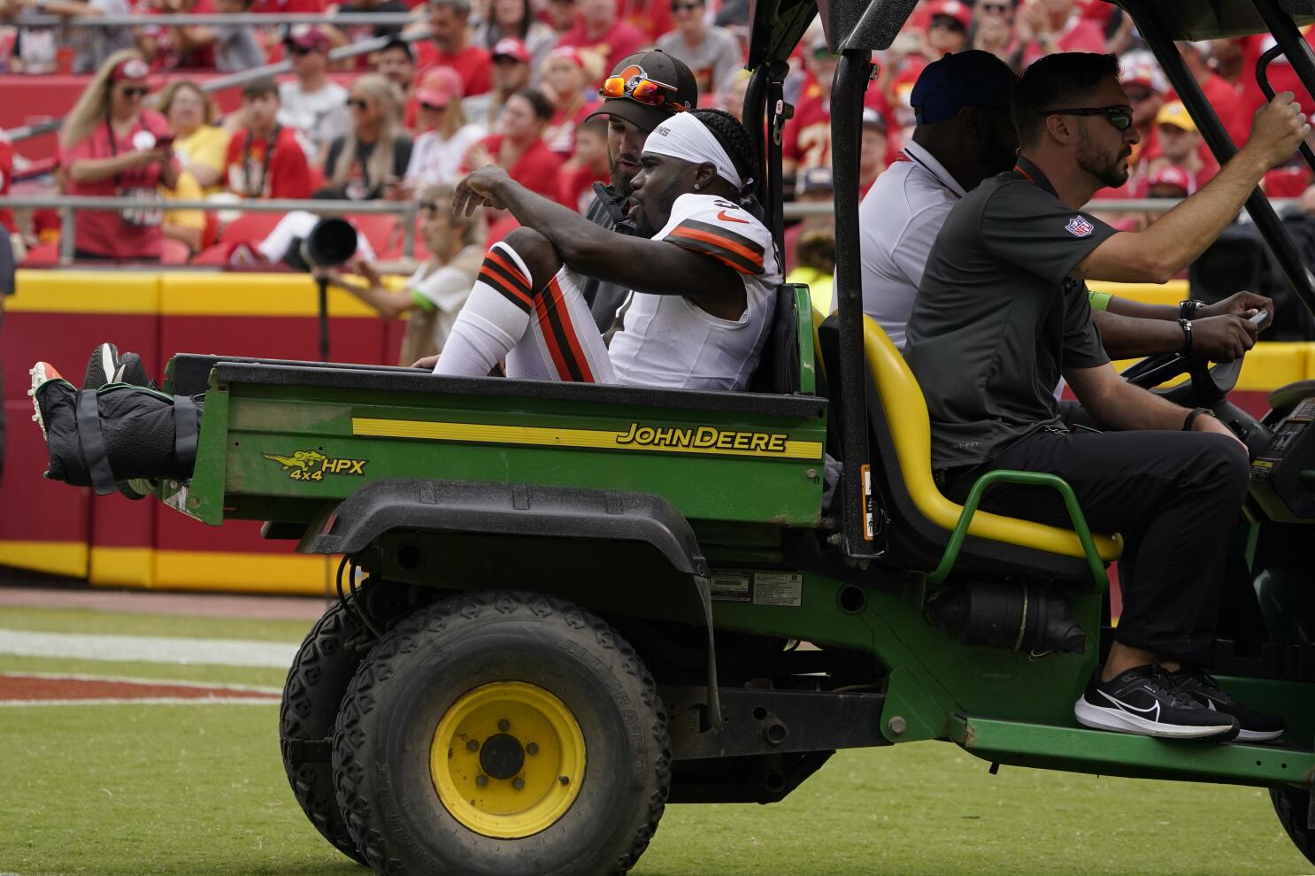 Browns WR Marquise Goodwin returning from blood clots that had him on the  non-football injury list all camp 