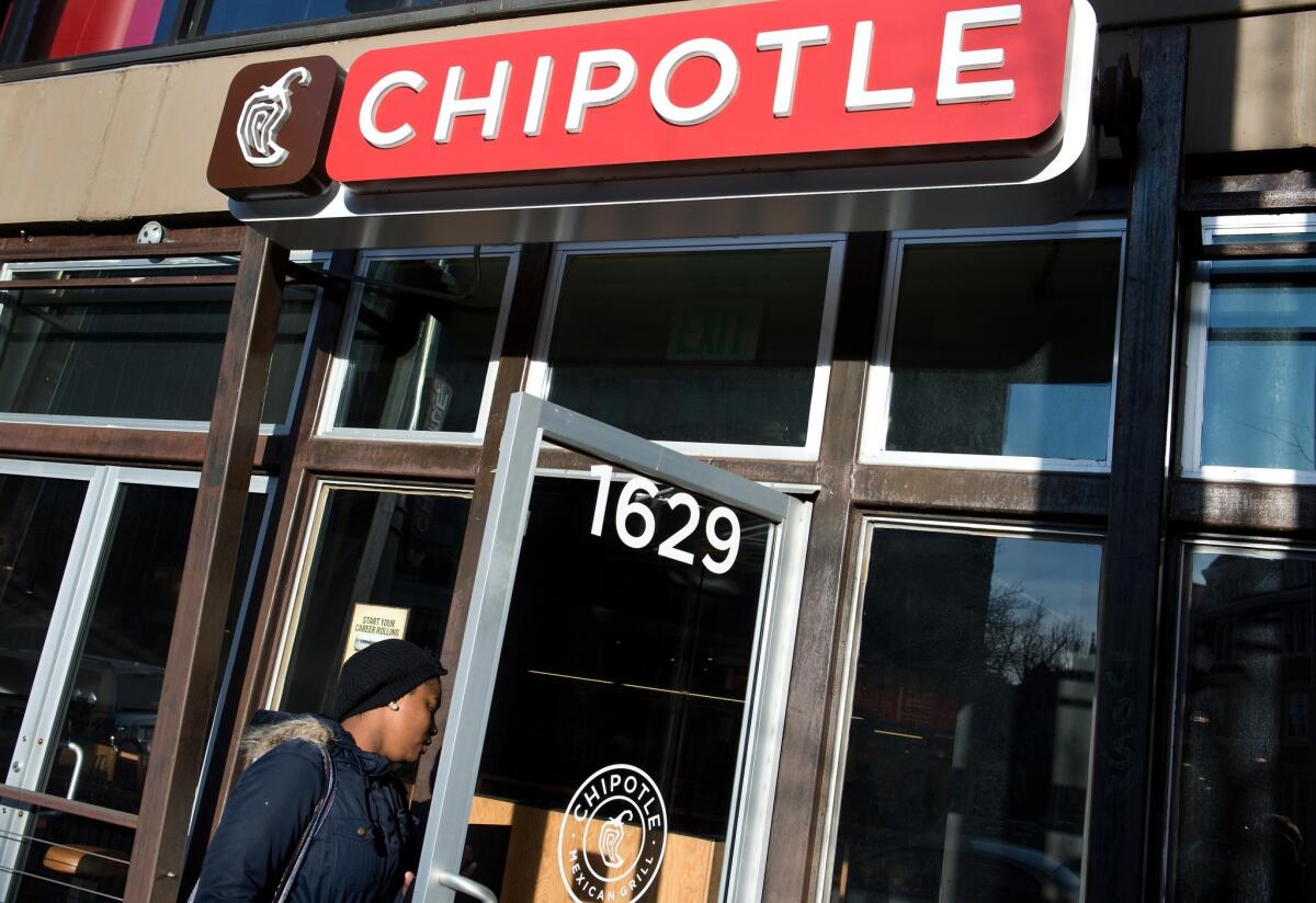 Chipotle will open its first location in Compton on Thursday. Pictured is a Chipotle location in Washington.