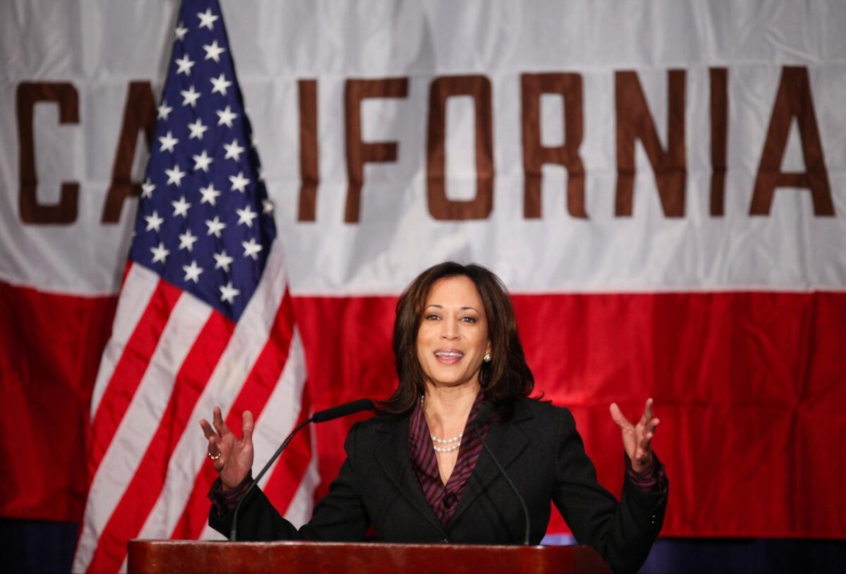 Atty. Gen. and Senate candidate Kamala Harris in Los Angeles.
