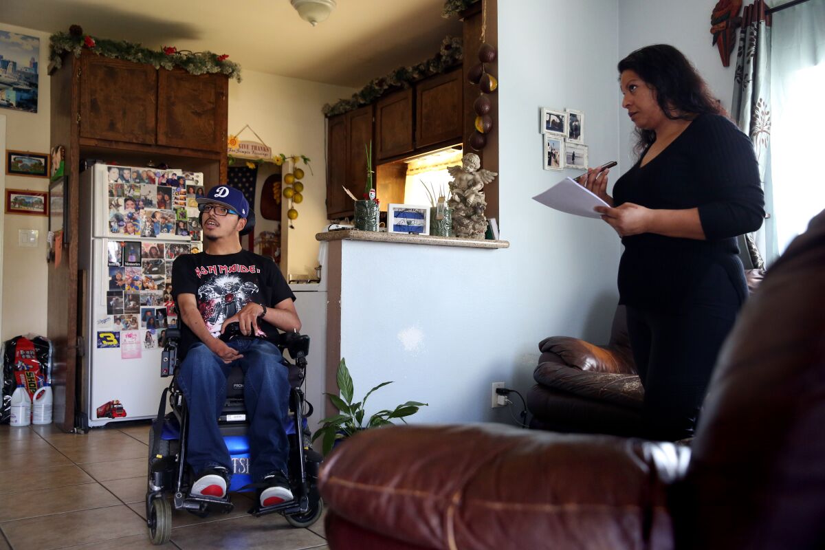 Evelyn Pena and her 19-year-old son, Darlin Pena