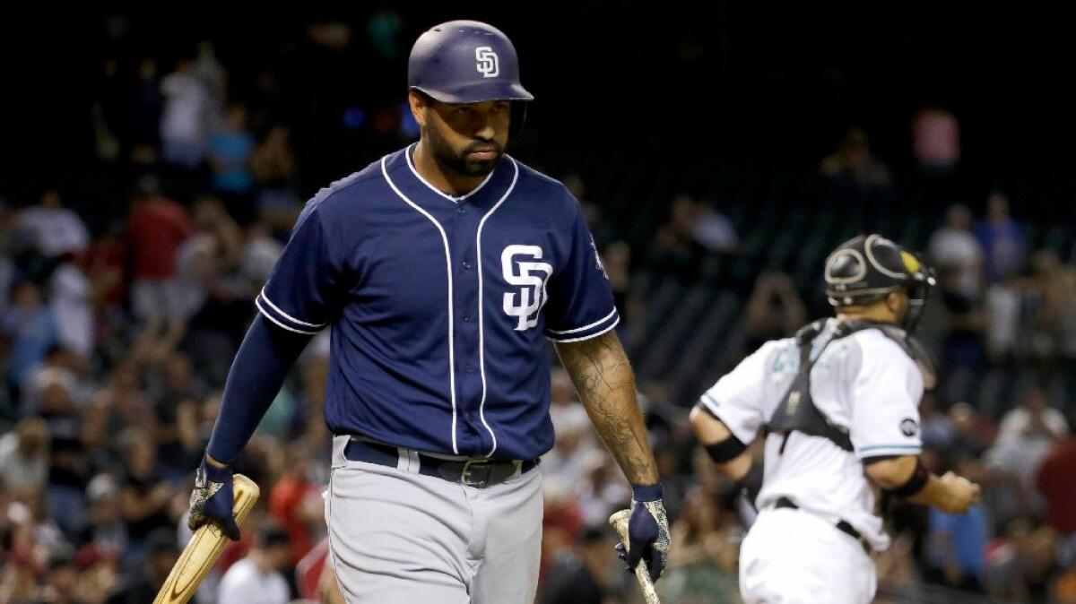 Outfielder Matt Kemp was hoped to be a building block who would help the San Diego Padres climb in the National League West standings. But the team has continued to struggle from one year to the next.