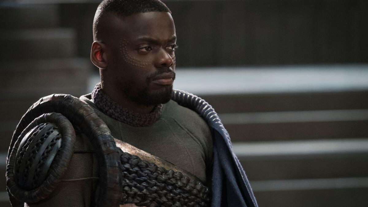 W'Kabi (Daniel Kaluuya) in a scene from "Black Panther."