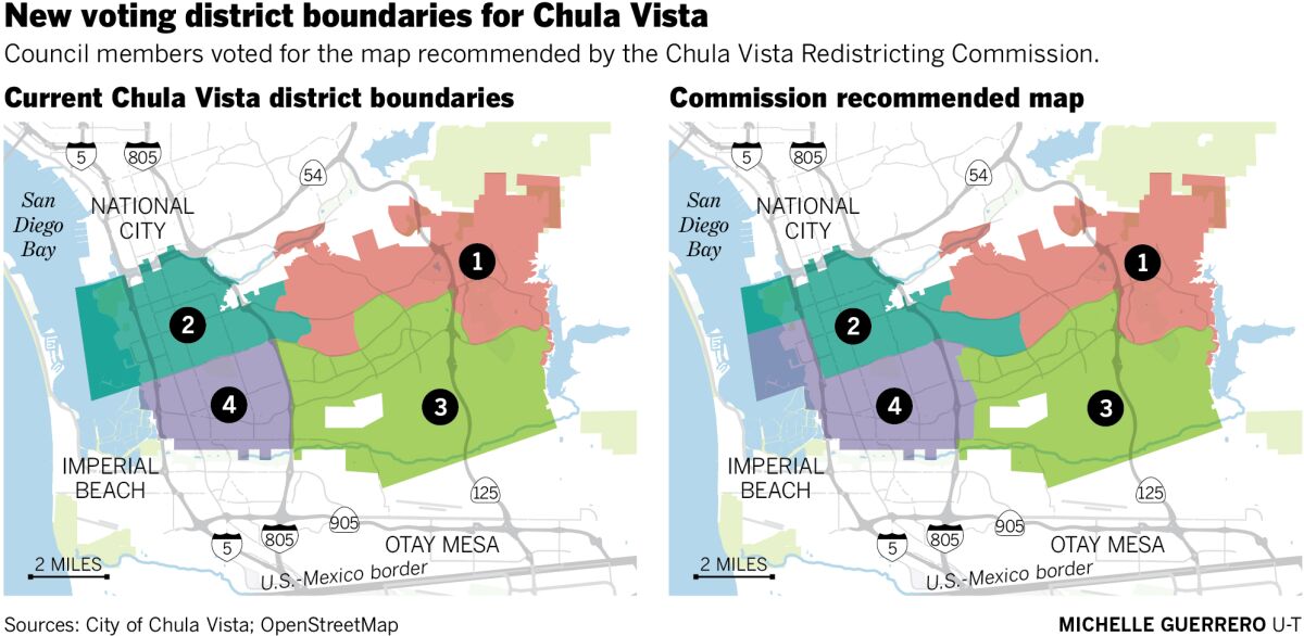 New Voting district boundaries for Chula Vista