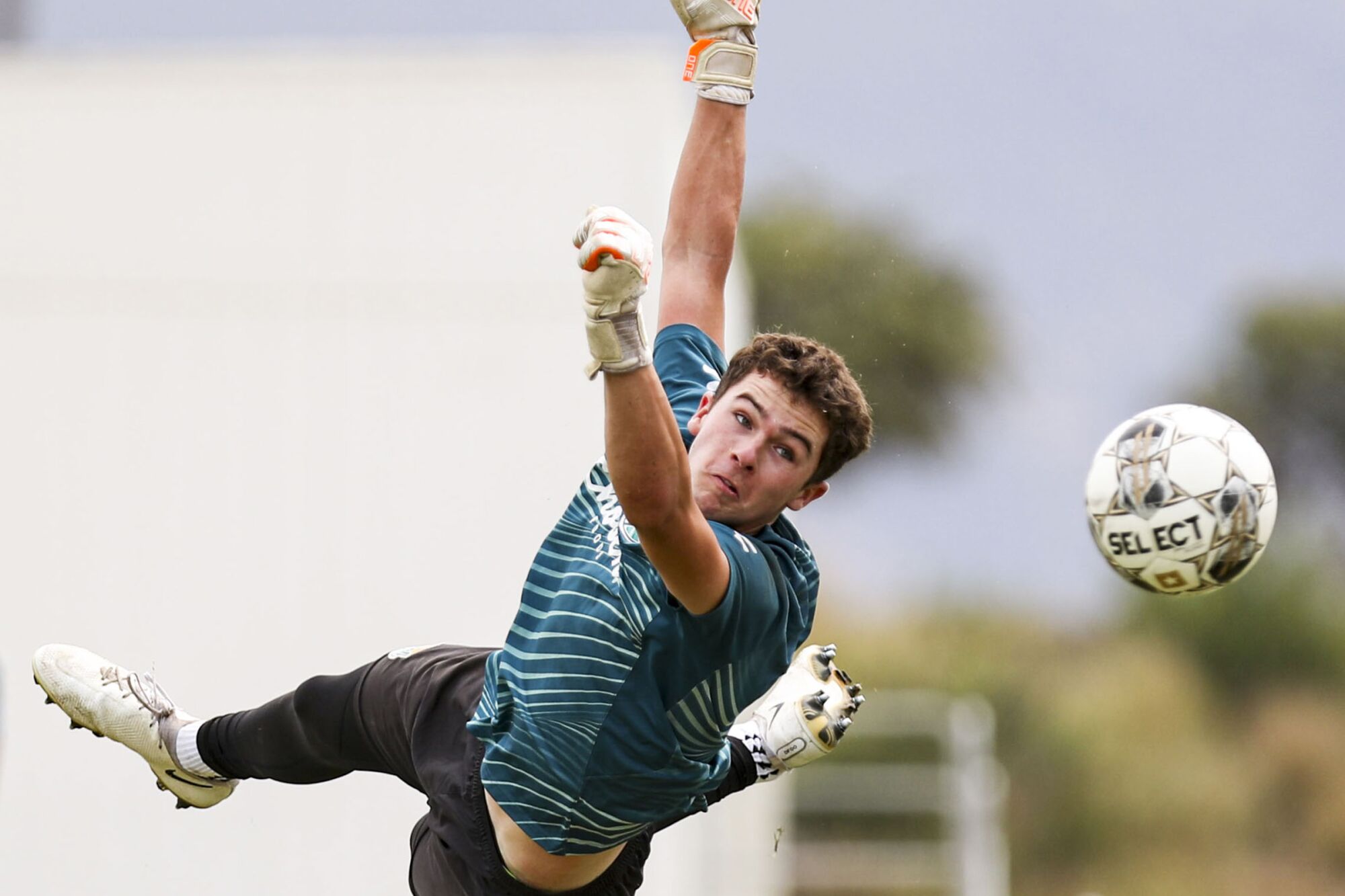 San Diego Loyal goalkeeper Duran Ferree, 15, works through drills during practice at the Chula Vista Elite Training Center.