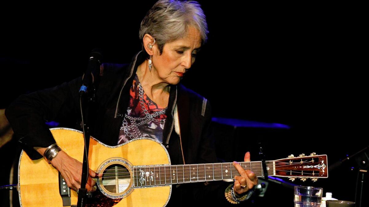 Joan Baez performs in the northern Spain city of Burgos on March 3, 2010.