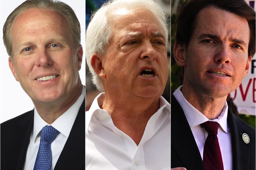 Candidates for the California recall governor race are from left: Kevin Faulconer, John Cox and Kevin Kiley.