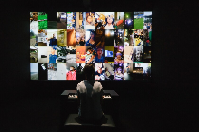 A detail from Christian Marclay’s 2018 installation “The Organ,” at LACMA.
