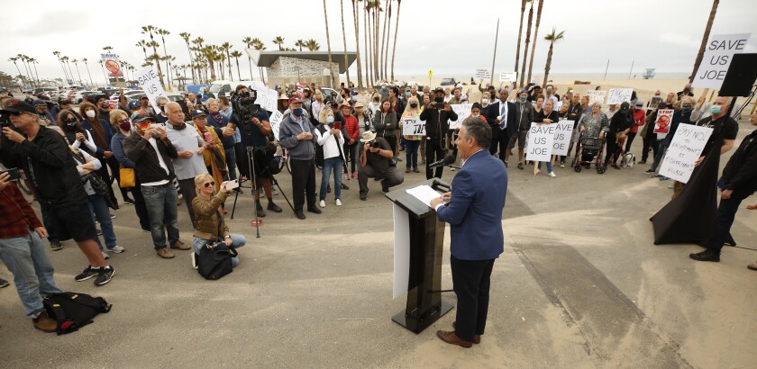 City Councilman Joe Buscaino holds a news conference