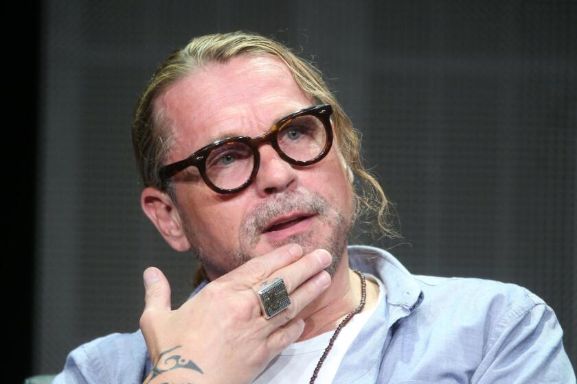 Writer-director Kurt Sutter speaks onstage during "The Bastard Executioner" panel discussion at the FX portion of the 2015 Summer TCA Tour.