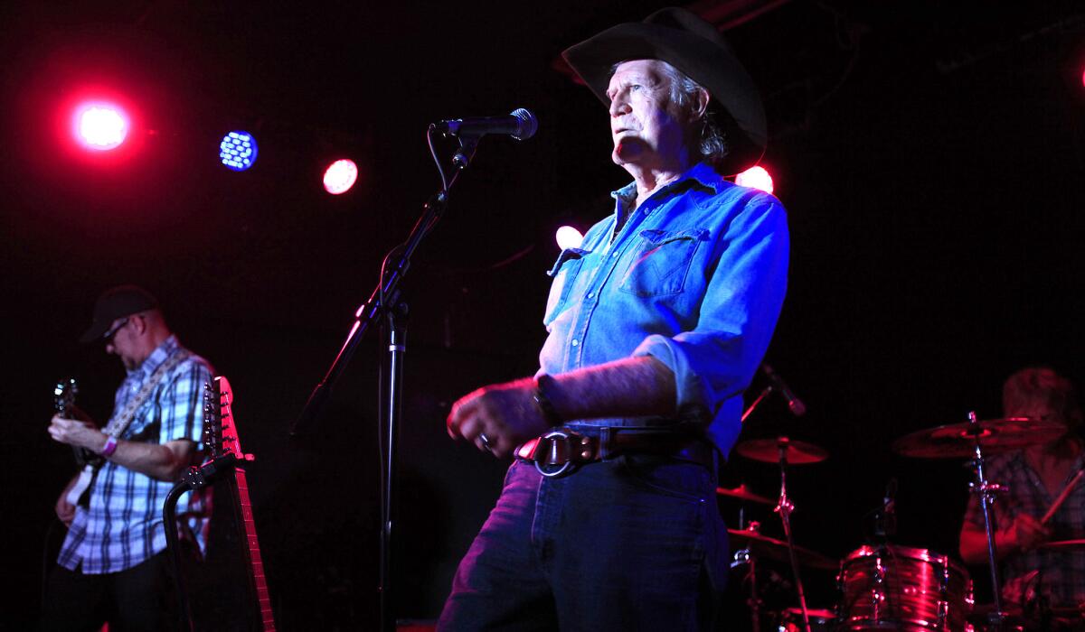 Outlaw country legend Billy Joe Shaver performs on his 75th birthday at the Satellite in Los Angeles.