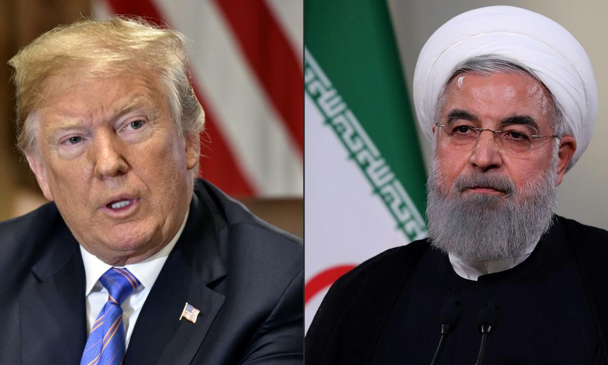  President Trump and Iranian President Hassan Rouhani