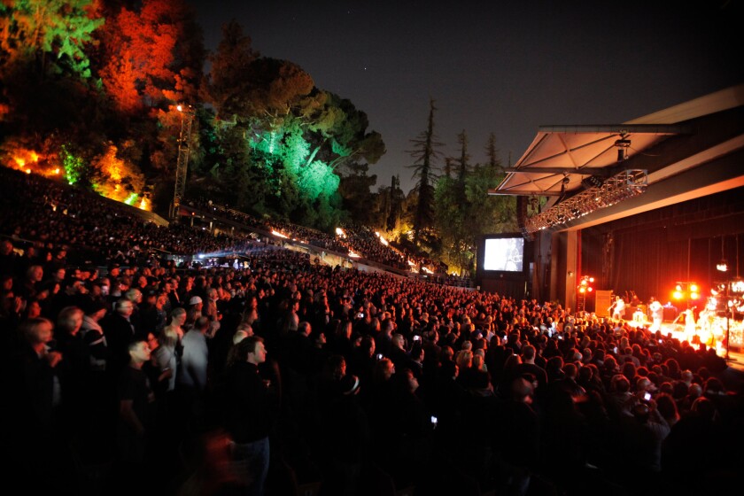The Greek Theatre in Los Angeles' Griffith Park hosts a concert in 2011.
