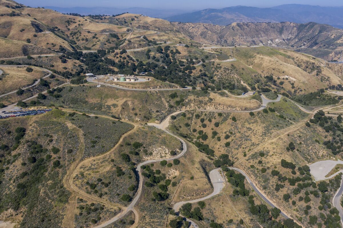 An aerial view of Aliso Canyon 