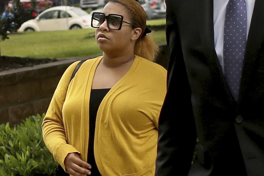 FILE - Deja Taylor arrives at federal court, June 12, 2023, in Virginia Beach, Va. Taylor, the mother of a 6-year-old who shot his teacher in Virginia, could be jailed Thursday, Sept. 21, for failing drug tests while awaiting sentencing on federal weapons charges that she used marijuana while possessing a firearm. (Stephen M. Katz/The Virginian-Pilot via AP, File)