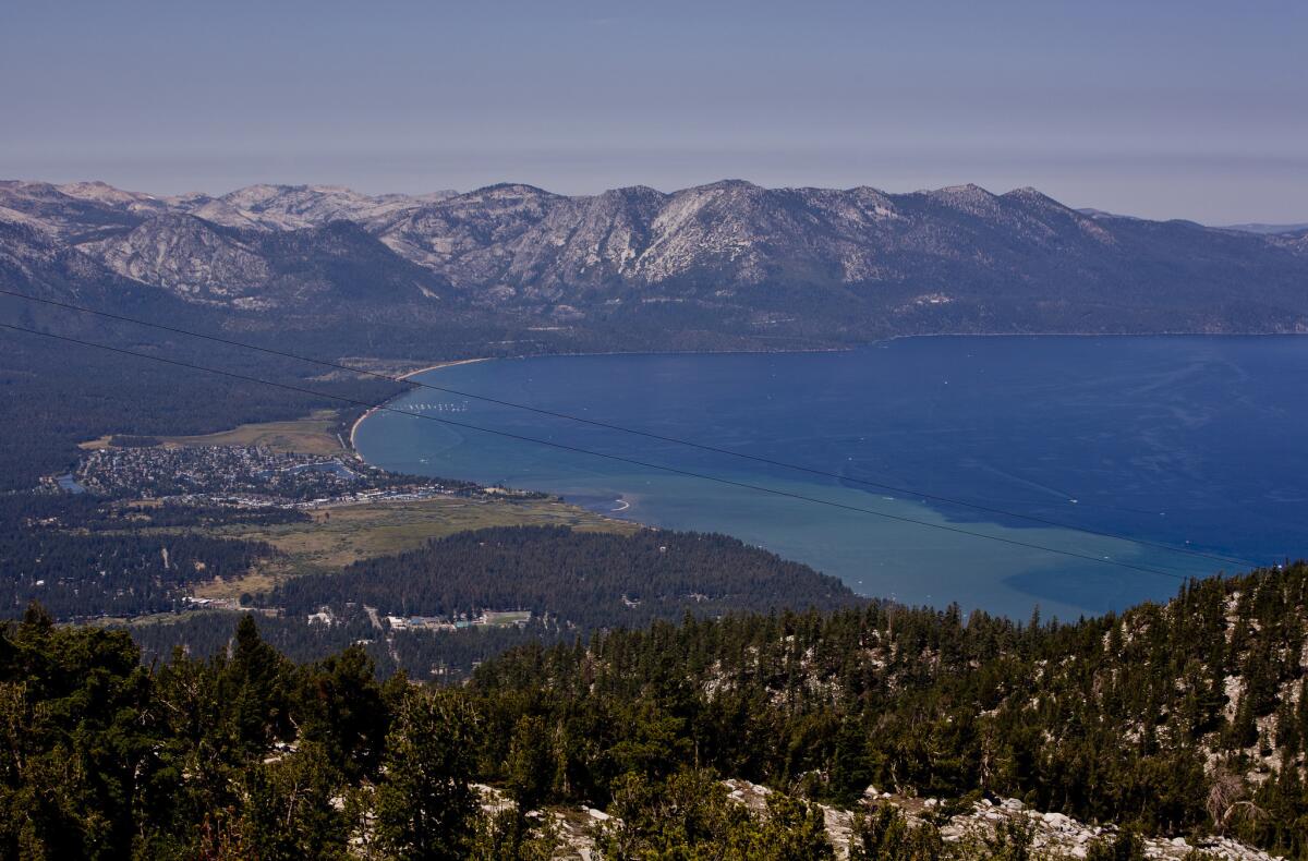 File photo of South Lake Tahoe, on the California side, from the top of the Heavenly ski resort.