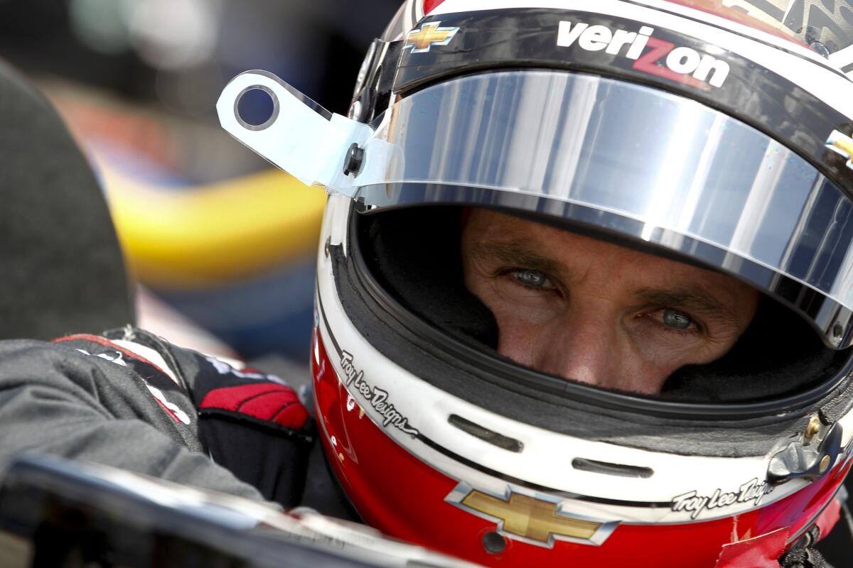 Team Penske driver Will Power holds a 51 point lead over teammate Helio Castroneves for first place going into Saturday's Verizon IndyCar Series finale at the Auto Club speedway in Fontana. If he finishes sixth or better he'll clinch his first IndyCar title.