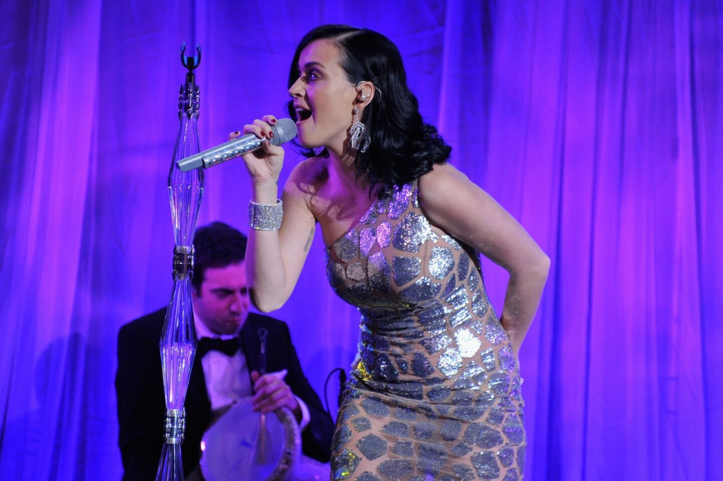 Katy Perry sings for a good cause at the UNICEF Snowflake Ball in New York City.