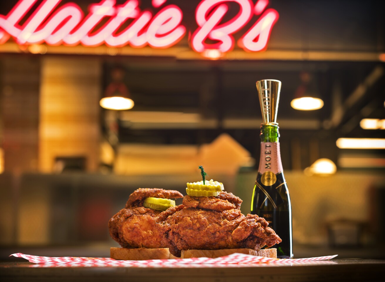 Hattie B's Hot Chicken & Champagne at the Block 16 inside The Cosmopolitan of Las Vegas