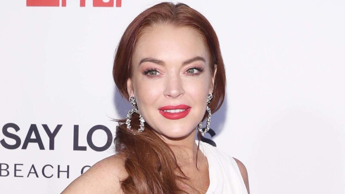 Lindsay Lohan attends MTV's "Lindsay Lohan's Beach Club" premiere party in New York City in January.