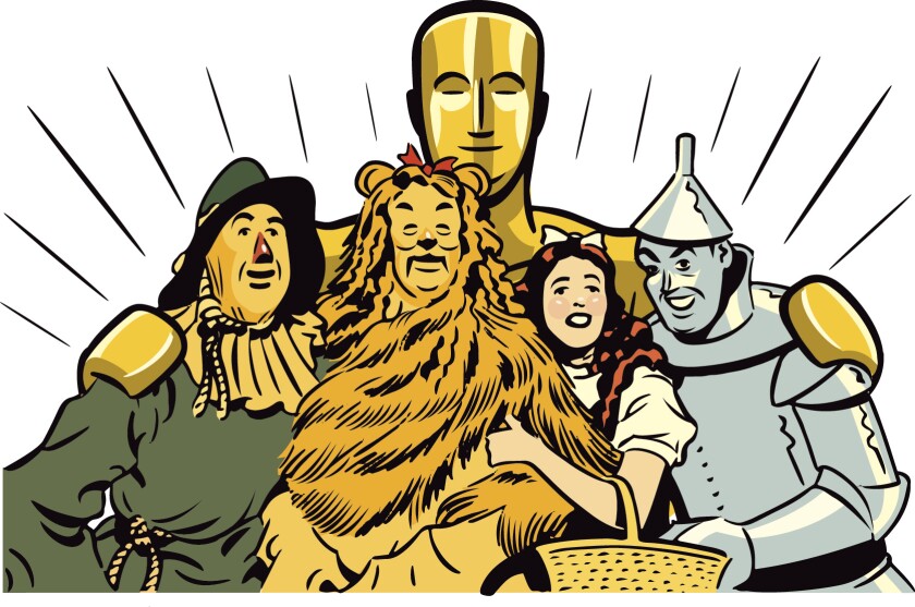 An illustration of the characters in "The Wizard of Oz." 