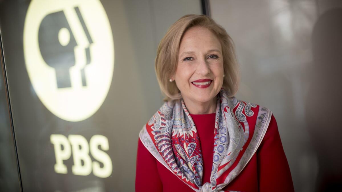 PBS president and chief executive Paula Kerger poses for a portrait at the network's corporate headquarters.