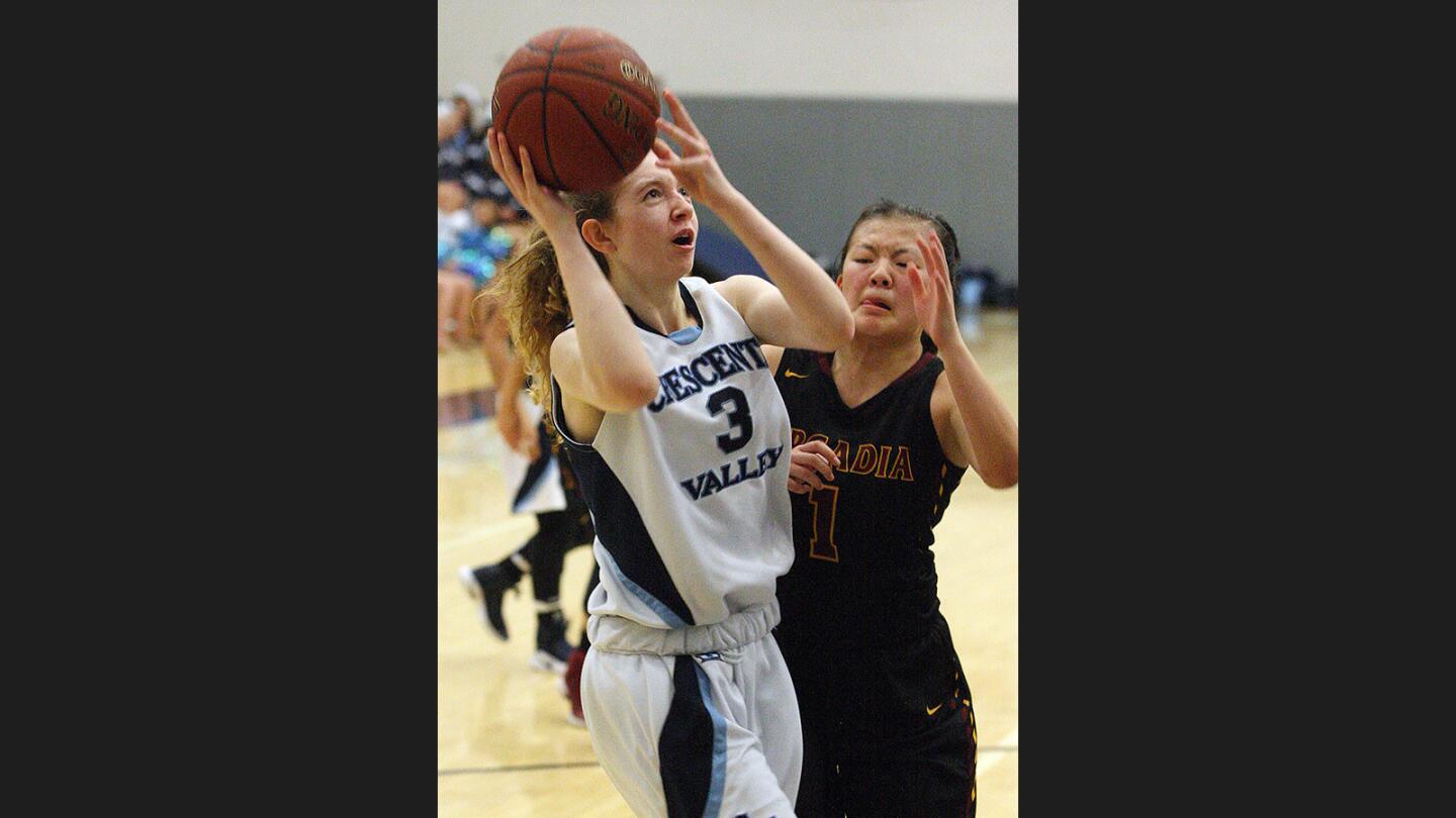 Photo Gallery: Crescenta Valley girls' basketball beats Arcadia and wins Pacific League