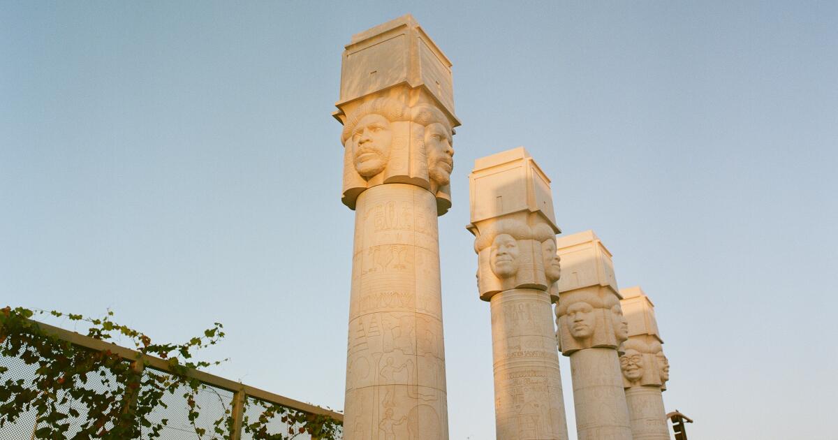 In a new monument for South-Central, Lauren Halsey cements her loved ones as landmarks