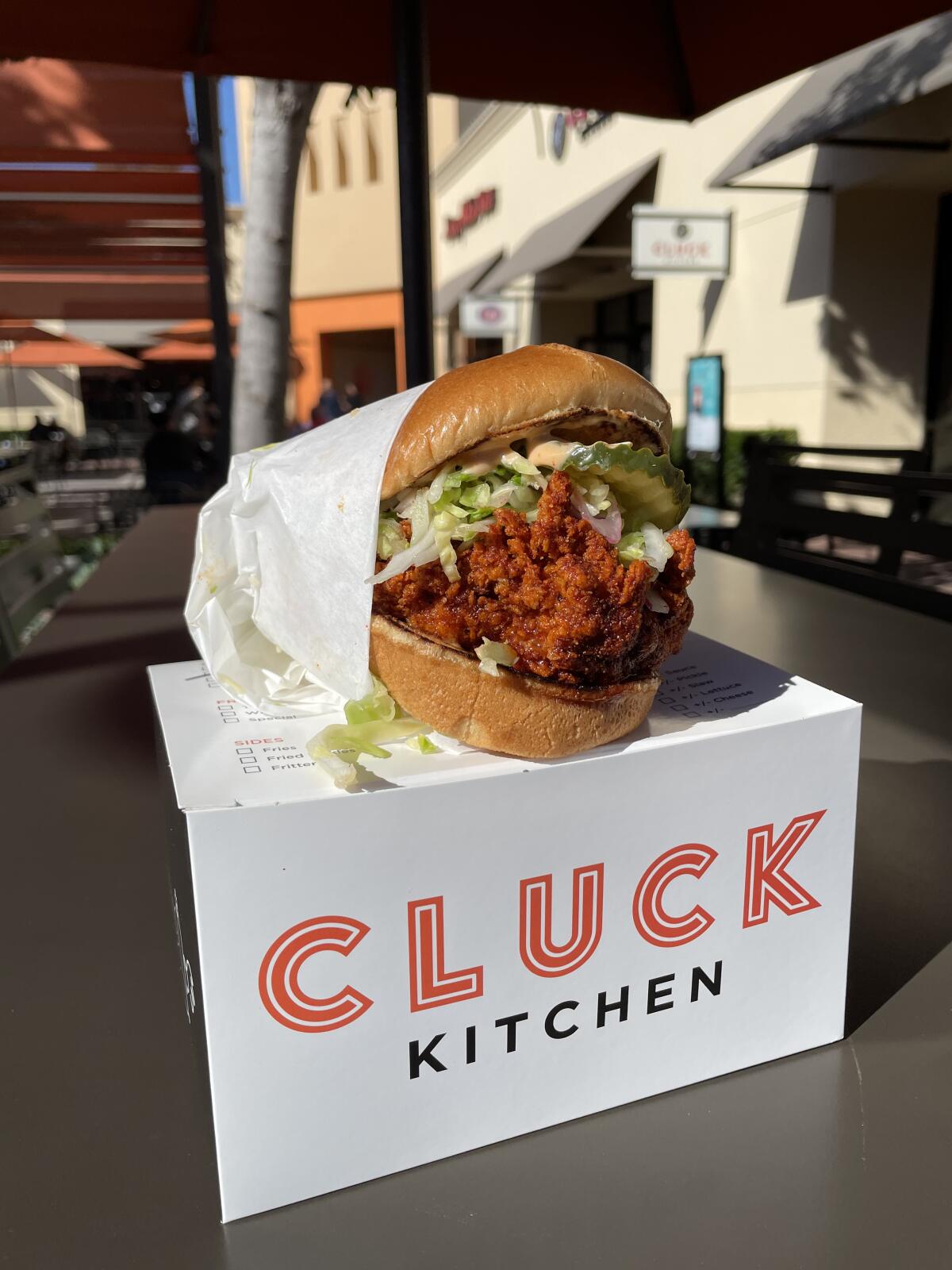Cluck Kitchen’s Nashville Hot Chicken sandwich