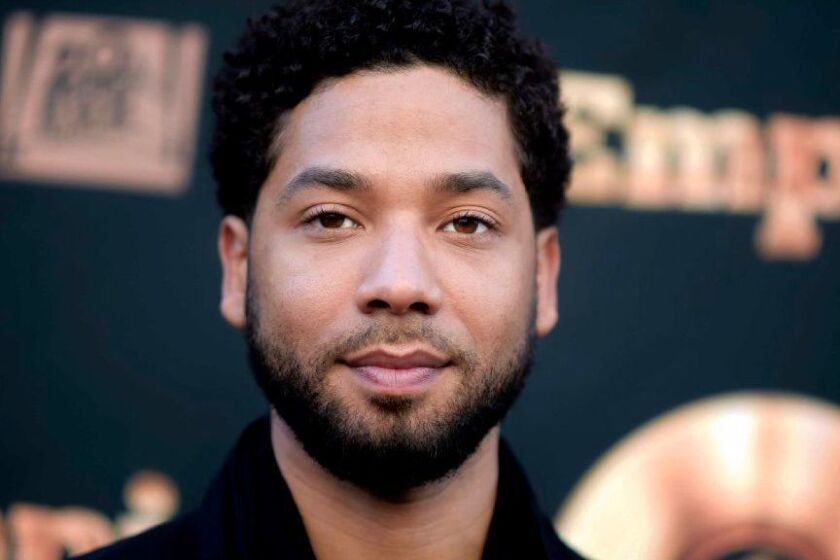 FILE - In this May 20, 2016 file photo, actor and singer Jussie Smollett attends the "Empire" FYC Event in Los Angeles. Smollett, who alleges he was the victim of a brutal racial and homophobic attack, is a former child star who grew up to become a champion of LGBT rights and one of the few actors to play a black gay character on primetime TV. His breakthrough came aboard the hip-hop drama “Empire,” playing Jamal Lyon, a talented R&B singer struggling to earn his father’s approval and find his place in his dad's music empire. It became one of the biggest network shows to star a gay black character. (Photo by Richard Shotwell/Invision/AP, File)