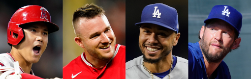 Shohei Ohtani, Mike Trout, Mookie Betts and Clayton Kershaw.