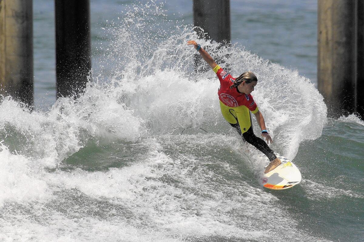 Courtney Conlogue is trying to become the first Orange County surfer in nearly 50 years to win a women’s world surfing title.