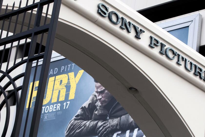 A Sony Pictures Entertainment Studio entrance in Culver City.